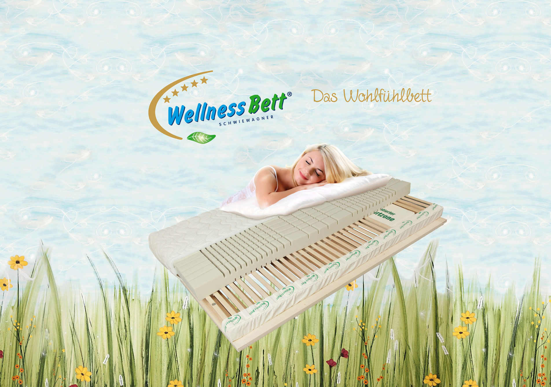 Renate Schwiewagner präsentiert das Wellnessbett